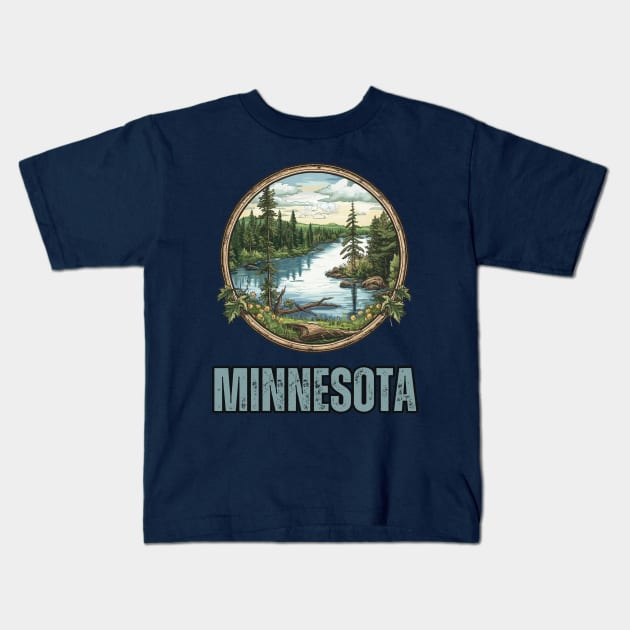 Minnesota State USA Kids T-Shirt by Mary_Momerwids